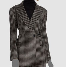$1690 Max Mara Womens Black Wool Kabala Hound...