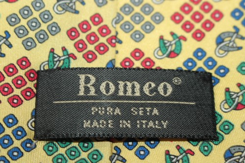 Corbata De Seda ROMEO Hecha En Italia F82097 - Imagen 4 de 4