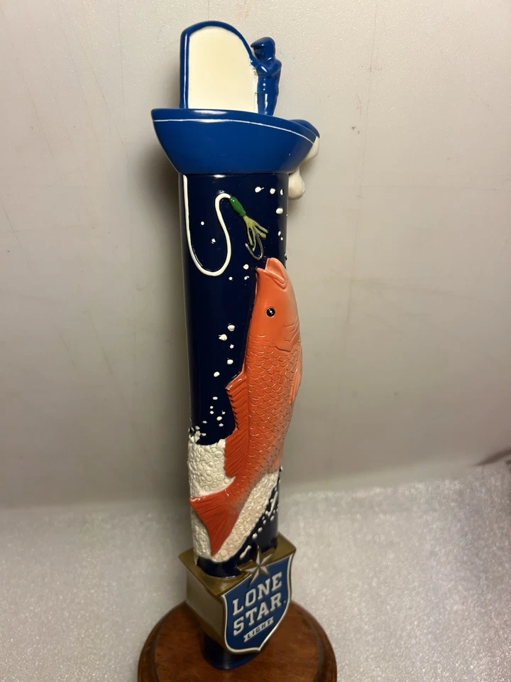 LONE STAR LIGHT BEER TEXAS-STYLE FLY-FISHING Draft beer tap handle. TEXAS - Image 2 of 4