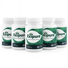 Exipure Weight Loss Supplement 5 Bottles - 60 Capsules Each, 360 - Non-GMO - New