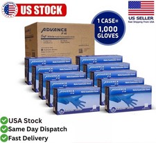 4 Mil Advance Nitrile Exam Gloves Latex Free Bulk Powder Free Glove Blue 1000 PC