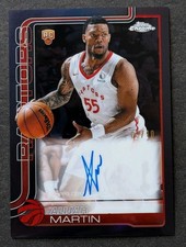 2025-26 Topps Chrome ALIJAH MARTIN True Black Refractor Auto RC # 8/10 Raptors