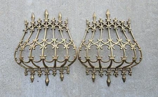 1972 Burwood filigree wall hanging planters Hollywood Regency MCM Decor (2)