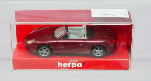 Herpa 032193, Porsche Boxter Convertible, Borgoña Metálica, Escala 1/87 HO | Zustand: New
