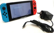 Nintendo Switch HAC-001 Handheld Games Console & 128GB SD Card - Red/Blue 🚚📦