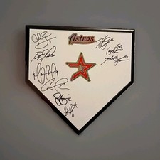 2015 Houston Astros Multi-Signed Baseball Team Home Plate Plaque