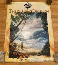 VTG Light Ice Triple Crown of Surfing Original Poster 1994 Bill Ogden Artwork