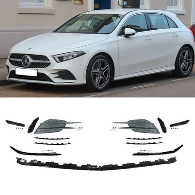 Fits for Mercedes Benz W177 A35 A Front Bumper Aero Kit Moulding Splitter 20-21