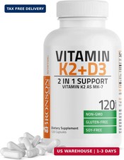 Vitamin K2 D3 (MK7) Supplement 2-in1 D3 & K2 ...