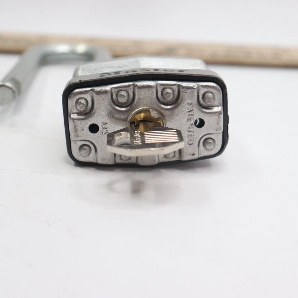 Materlock Heavy Duty Padlock With Key Chrome 2" x 5-1/4" M5 - Image 2 of 4