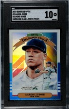 2019 Donruss Optic #2 Aaron Judge CAROLINA BLUE & WHITE PRIZM SGC 10 GEM MINT
