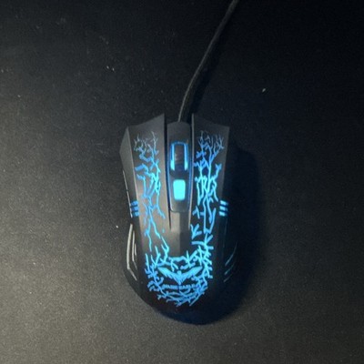 Gaming-Maus verkabelt optisch mit LED-Beleuchtung & Scrollrad Schwarz/Blau
