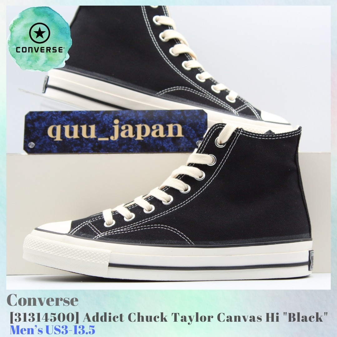 CONVERSE ADDICT 27.5（US9）ハイカット黒 used Converse Addict Chuck Taylor Canvas Hi Black 31314500 Men's US3