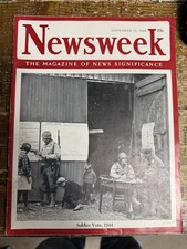 Newsweek Magazine November 13 1944 WWII Soldier Vote Election Franklin Roosevelt