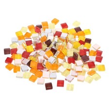 Micro Glass Tiny Mini Mosaic Tile for DIY Orange Series Pack of 200 