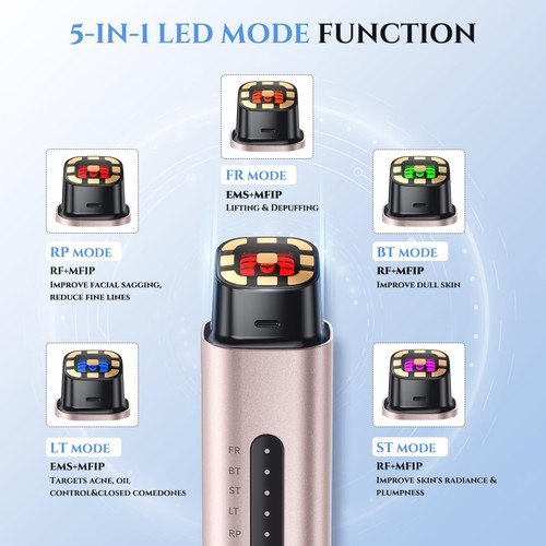 Appareil Visage Microcourant 5 en 1 Serrage Peau Lifting Luminaire Thérapie - Photo 4/5