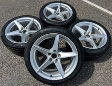 4 RUOTE ESTIVE ORIGINALI IN ALLUMINIO 18" AUDI A5 S5 8W 8W0601025BG 245/40R18 97Y CONTI 