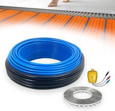 Electric Heated Floor Cable Underfloor Heating System Kit with Cable Guide, Alar