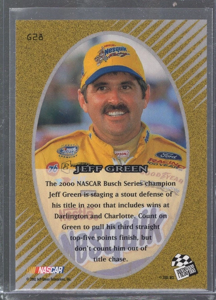 2001 Press Pass Optima Jeff Green #28 - Image 2 of 2