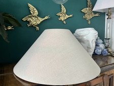  Large Neutral Natural Linen Effect Extra Large Coolie Lampshade, 