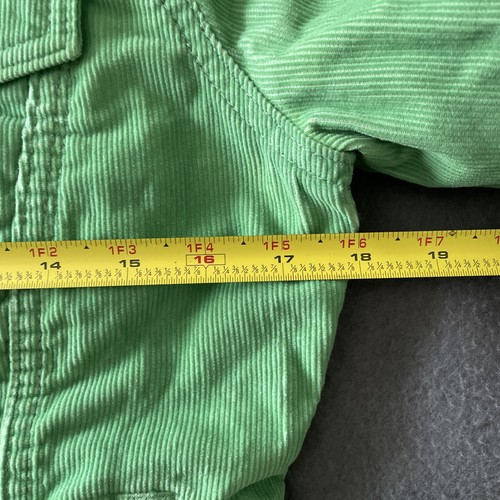 GAP Jacket Womens Size Small Lime Green Corduroy Sherpa Lined Trucker Coat - Picture 3 of 10