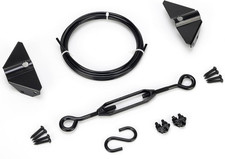 Anti Sag Gate Kit for Wooden Fence, Black Gate Support Cable Kit, Gate Sag Fr...