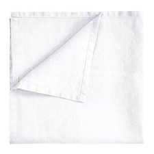 Set 2 tovaglioli in lino effetto stropicciato stone wash bianco