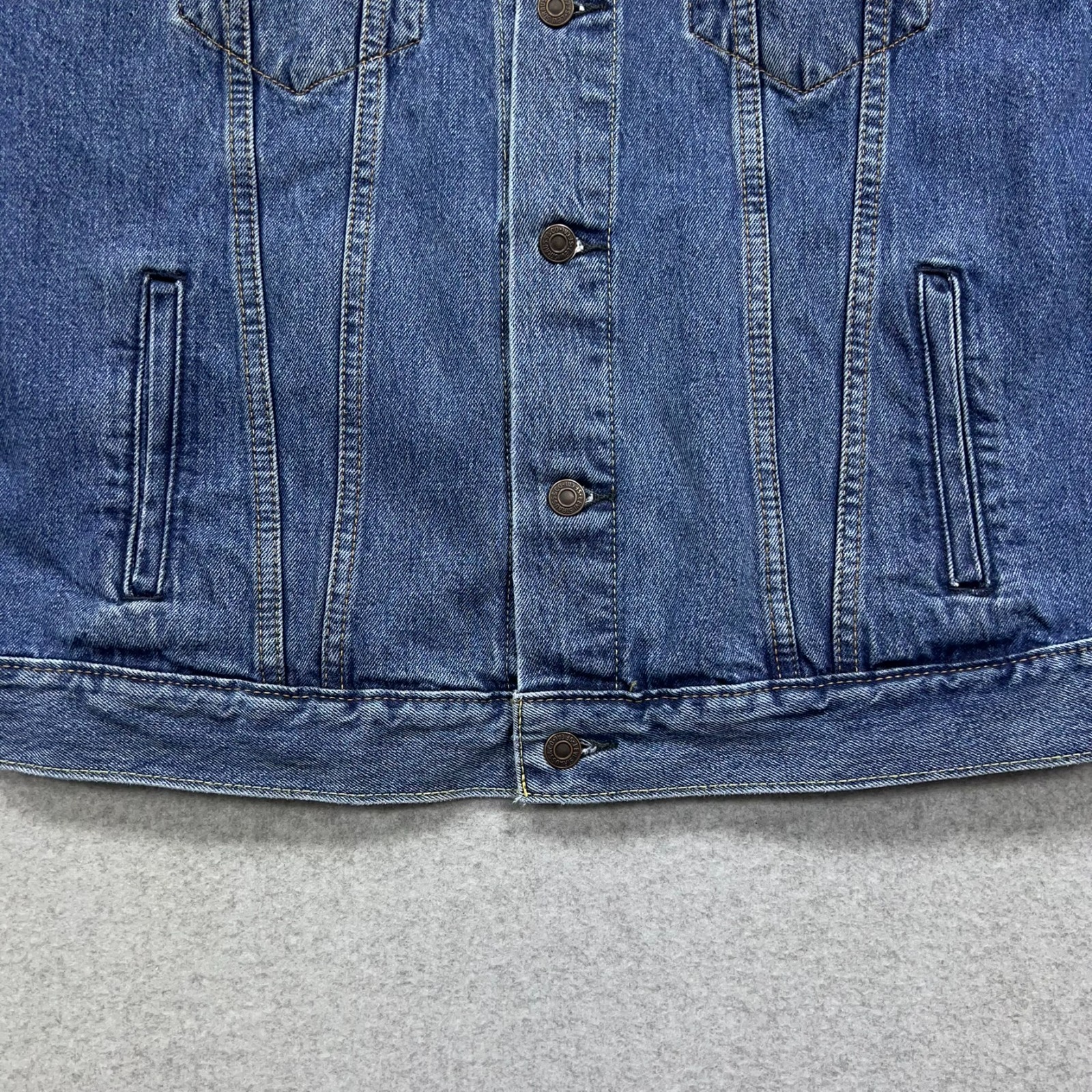 Levi's Jean Jacket Men's Large Blue Denim Trucker Type 3 Outdoor Workwear Biker