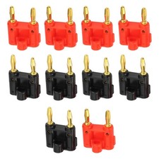 SING F LTD 10pcs 4mm Dual Banana Plugs Screw Type Speaker Wire Cable...