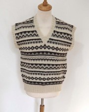 Viking Island Norweger Strick Pullunder Grösse M Herren Wolle T553