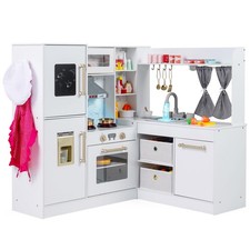 Toddler Pretend Play Cooking Toy Kids Play Kitchen Set with lights
