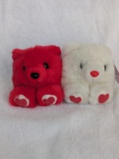 Pair of SWIBCO Puffkins - HUGS and KISSES Bear - Plush Toy w/Tags