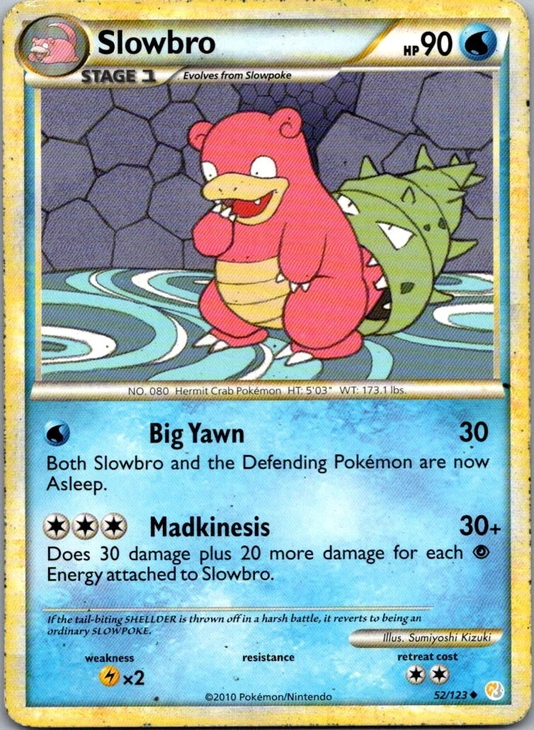 Slowbro 52/123 Heartgold & Soulsilver Regular LP CARD