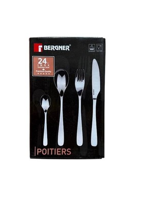 Bergner Lisboa Besteckset 24-tlg Edelstahl 6 Personen Spülmaschinenfest