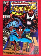 L'UOMO RAGNO DELUXE N.1 MARVEL COMICS OTTIMO 5/1995 CON ADESIVI OMAGGIO NO CORNO
