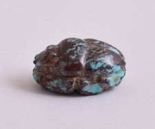 Handmade Turquoise Scarab Egyptian Decorative Carved Stone Beetle