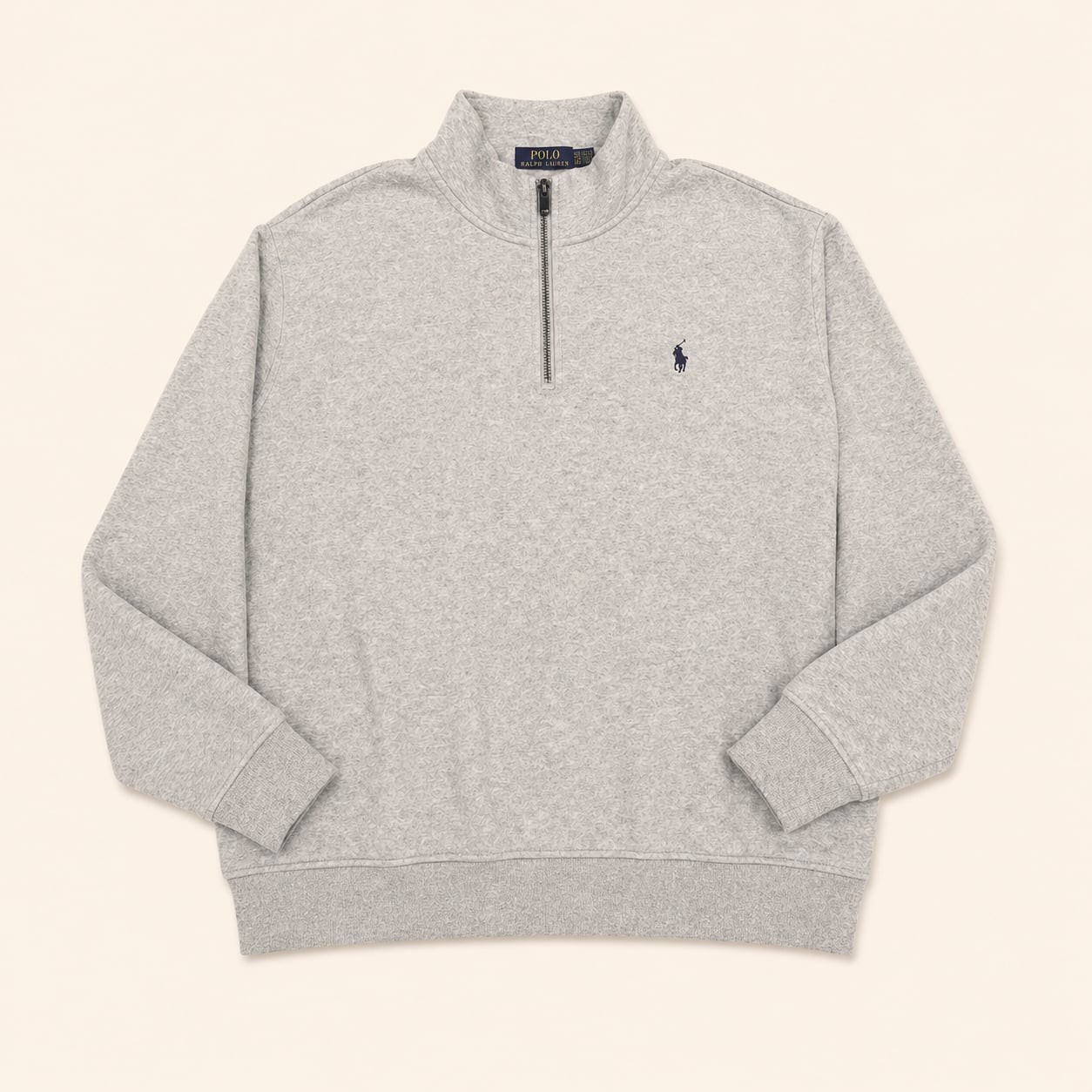 Polo Ralph Lauren Quarter Zip Sweatshirt XXL Gray Classic Preppy