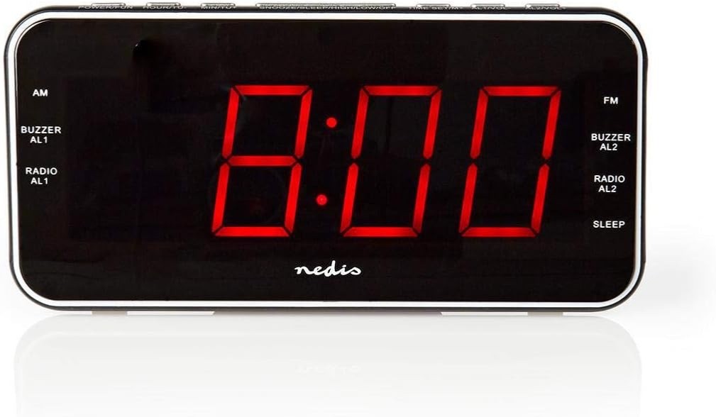 Nedis 1.8'' FM Digital Radio Alarm Clock