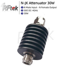 N Type 30W DC-4GHz 50 RF Coaxial Fixed Attenuator 1-50dB 3dB 6dB 10dB 20dB 30dB