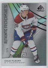 2019 Upper Deck SP Game Used Authentic Rookies Black Rainbow 1/5 Cale Fleury jo6