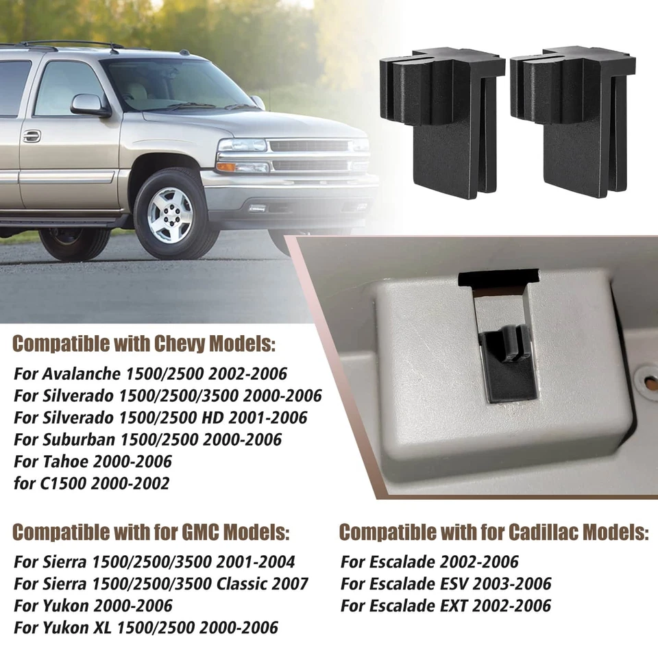 For GMC For Escalade For Silverado For Avalanche 2pcs Cup Holder Clip 88934982 - Imagem 2 de 4