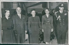 1951 Princess Elizabeth Harry Truman Margaret President Press Vintage Photo 6x8