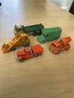 1960’s Lesney Matchbox Lot Of6  Construction Vehicles Diecast Minis And Regulars