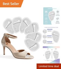 Ultra-Thin Ball of Foot Cushions - 6 Pairs of Silicone Gel Pads for Women
