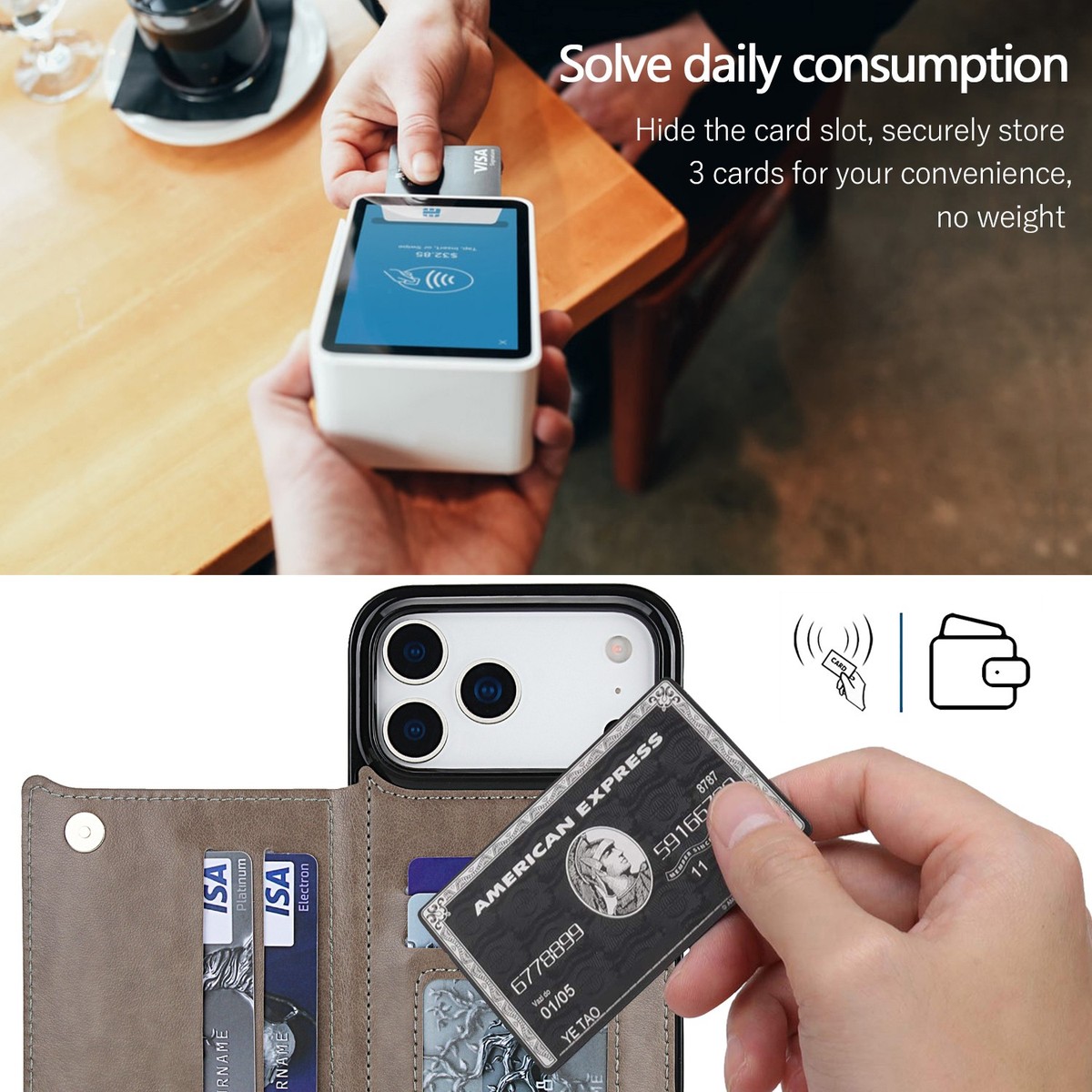 Custodia Portafoglio Magnetica Con Fiori Per IPhone - Compatibile Con Molti Modelli