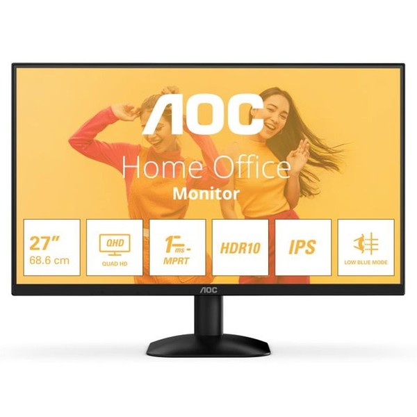 Aoc Q27B35E 68,6 Cm (27 Zoll) Led-Monitor Schwarz Qhd, Ips, Adaptive-Sync-image