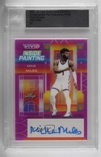 2022-23 Leaf Vivid Pre-Production Proof Purple Clear 1/1 Mike Miles Jr Auto 15g5