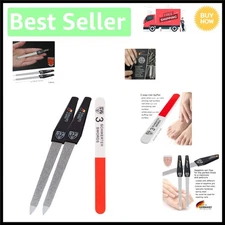 Luxury Nail Care Set: Sapphire Files & 3-Way Buffer - Travel-Friendly Quality