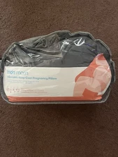 Frida Mom Adjustable Cooling Pregnancy Body Pillow with Removable Cover Gray