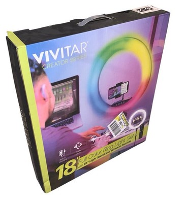 Vivitar Creator Series 18  Full Color Ring Light Set Kit With 61  Light Stand 